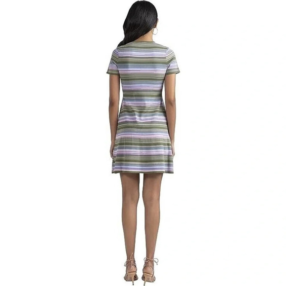 SHOSHANNA Adena Multi-Colored Stripe Knit Dress Retro Preppy Career, Size Large - Picture 3 of 16